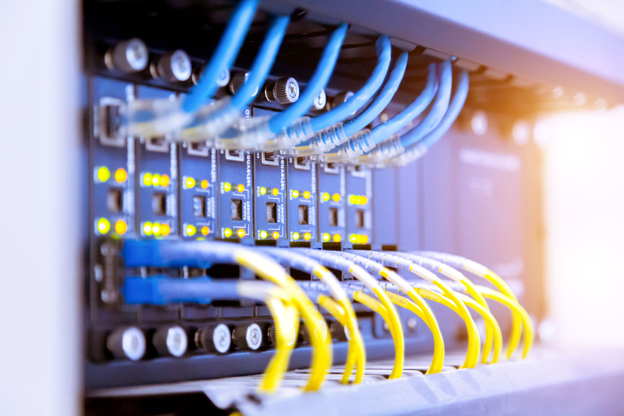 Network switch and ethernet cables,Data Center Concept.; Shutterstock ID 1089876545; purchase_order: POL Website_Electrical and electronics; job: ; client: ; other:
1089876545
