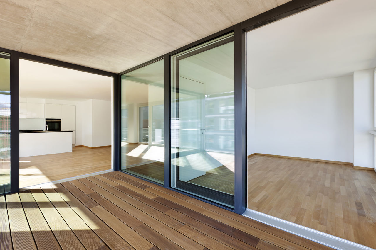 beautiful new  apartment, view of the rooms from the veranda; Shutterstock ID 98497694; purchase_order: OPP Website & Media; job: ; client: ; other: 