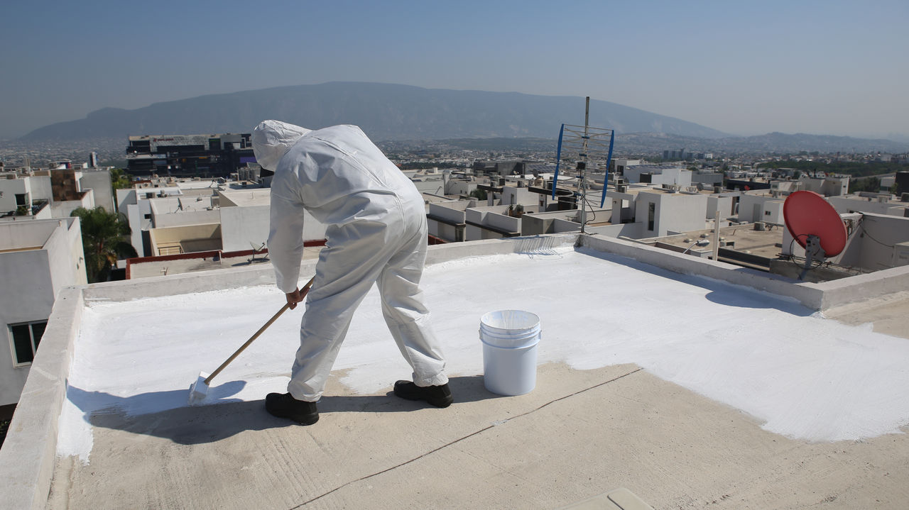 Roof Coating elastomeric roof top; Shutterstock ID 1535461580; purchase_order: CON; job: Adhesives & Sealants main application pics; client: ; other:
1535461580