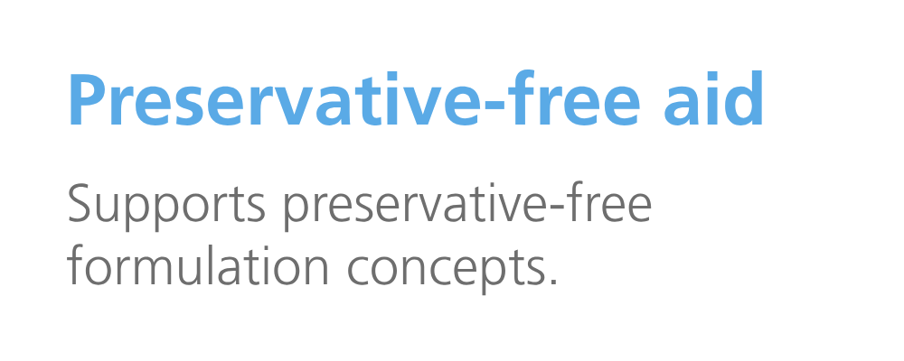 Preservative-free aid