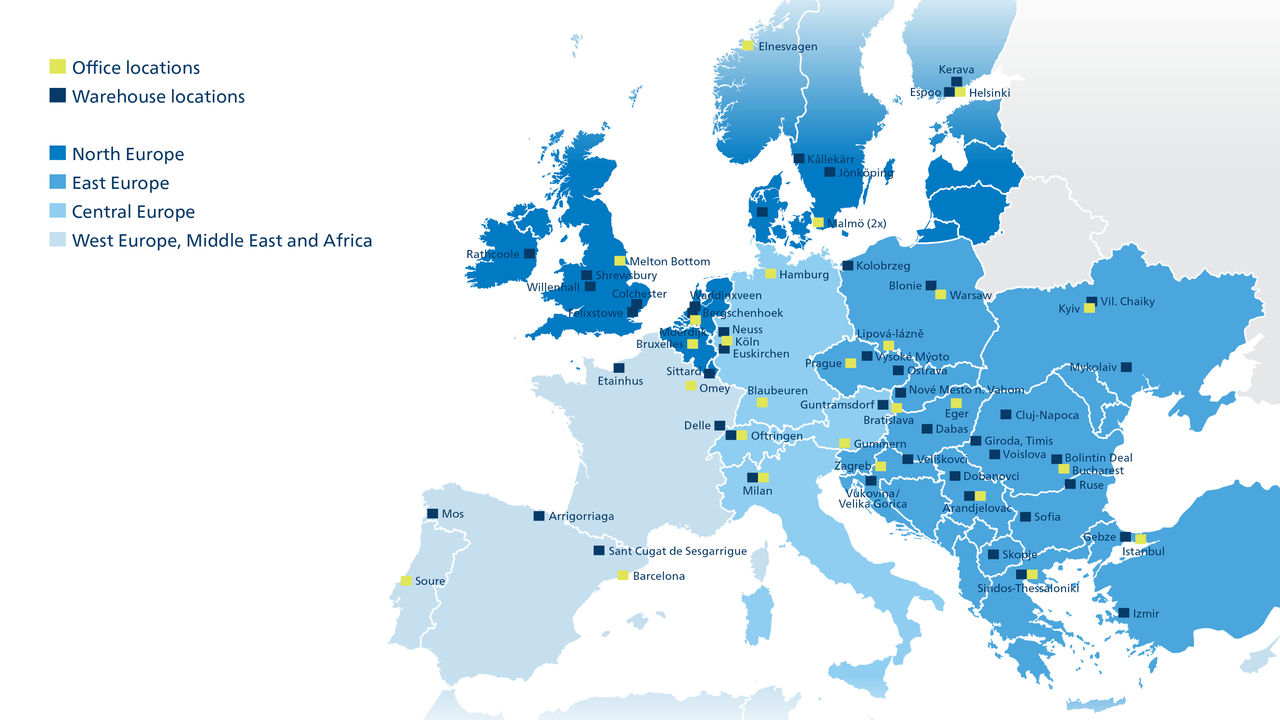 Omya Performance Polymer Distribution Europe Warehouses